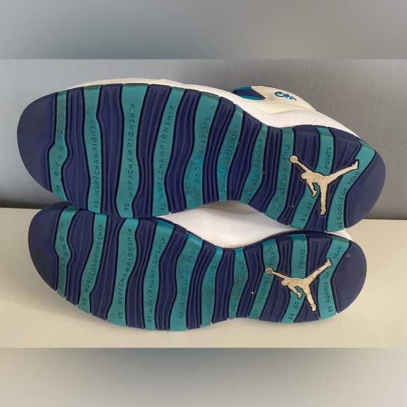 Authentic Air Jordan X “Charlotte Hornets” Mens 10.5 Basketball Shoes (No Box) - Picture 10 of 10